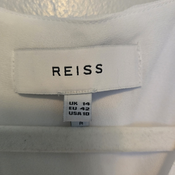 Reiss Delphine Women's Ladies White A Line Resort Dress Size 10 - Picture 7 of 8